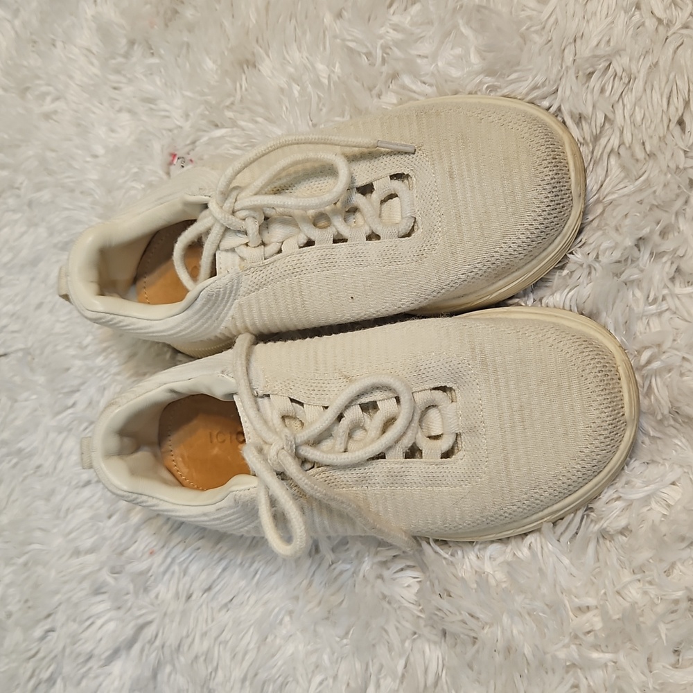 Icicle Cream Knit Sneakers Cushioned Athletic Walking Casual Shoes‎